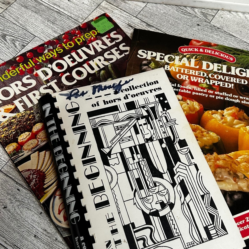 Vintage Appetizer Cookbook Lot In The Beginning Special Delights 1975-1982 3pc